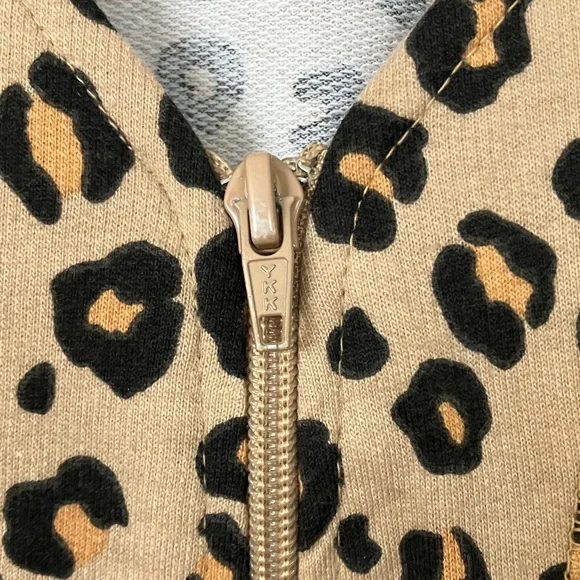 Dreams & Co. Leopard Print Zip Front Robe, 1X - Picture 3 of 8